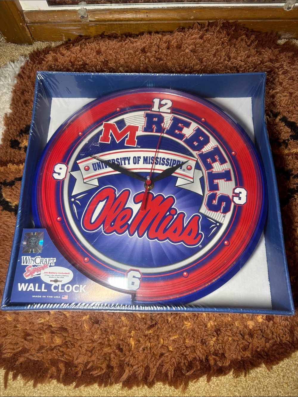WinCraft Ole Miss Red and Blue Rebels Wall Clock